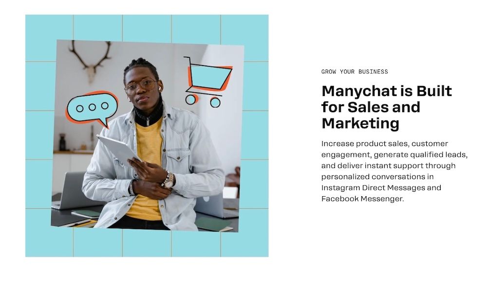 ManyChat landing page