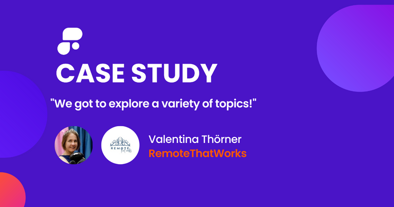 "We got to explore a variety of topics!"- Valentina Thörner